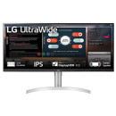LG 34WN650 Monitor 34" UltraWide 21:9 LED IPS HDR 400, 2560x1080, AMD FreeSync 75Hz, Audio Stereo 14W, HDMI (HDCP 2.2),Display Port 1.4, Uscita Audio, Altezza Regolabile, Flicker Safe, Bianco