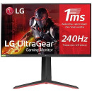 LG Ultragear 27GP750-B - Monitor da 27 pollici, 240Hz, 1 ms, 1000:1, 400nit, DCI-P3 98%, 16:9, HDMI, DisplayPort, Nero, Classe di alimentazione F