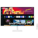 Samsung Smart Monitor M7 (S32BM701),Flat 32'', 3840x2160 (UHD 4K),Piattaforma Smart TV (Amazon Video, Netflix),Airplay, Mirroring, Office 365, Wireless Dex, Casse Integrate, WiFi, USB TypeC, Bianco
