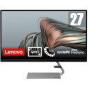 Lenovo Q27q-1L Monitor Gaming 27" 2K QHD con EyeSafe e Design elegante (2560x1440, IPS, 4ms, 75Hz, HDMI+DP, FreeSync, Base in Metallo con Speaker Integrati),Inclinazione regolabile - Iron Grey