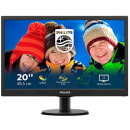 Philips Monitor 203V5LSB26 Monitor 20" LED, 5 ms, VGA, Full HD, Attacco VESA, Nero