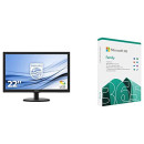 Philips Monitor 223V5LSB2 Monitor per PC Desktop 21,5" LED, Full HD, 1920 x 1080, 5 m + Microsoft Office 365 Family | Codice d'attivazione via posta
