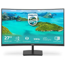 Philips Monitor Gaming 271E1SCA Monitor, Adaptive Sync 75 Hz, VA LED 27", 1920 x 1080 FHD, 4 ms, HDMI, VGA, Casse Integrate, Flicker Free, Low Blue Light, VESA, Nero