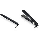 ghd Curve Creative Curl Wand Arricciacapelli professionale (nero) & Max Styler -Piastra per capelli con lamelle ampie (nera)