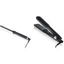 ghd Curve Thin Wand Arricciacapelli Professionale (nero) & Max Styler -Piastra per capelli con lamelle ampie (nera)