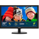 Philips Monitor 223V5LHSB Monitor 22" LED, Full HD, 1920 x 1080, 5 ms, 250 cd/m², HDMI, VGA, Attacco VESA, Nero