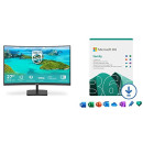 Philips Monitor Gaming 271E1SCA Monitor, Adaptive Sync 75 Hz, VA LED 27", 1920 x 1080 + Microsoft 365 Family | Codice di attivazione via email