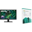 BenQ GL2780 Monitor da Gioco LED da 27 Pollici, FHD 1080p, Eye-Care, 1 ms, 75 Hz, Ant + Microsoft Office 365 Family | Codice d'attivazione via posta