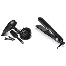 ghd Air Kit - Asciugacapelli con Kit professionale per l'asciugatura (Nero) & Max Styler, Piastra per Capelli con Lamelle Ampie, Nero