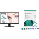 BenQ GW2480 Monitor LED Eye-Care da 23.8 Pollici, Full HD, 1920 x 1080, Slim Bezel, S + Microsoft 365 Family | Codice di attivazione via email