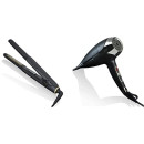 Ghd Mini Styler - Piastra per capelli con piastra sottile (Nera) & Helios Asciugacapelli - Asciugacapelli professionale (Nero)