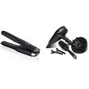 ghd Unplugged Styler - Piastra per capelli senza fili (Nera) & Air Kit - Asciugacapelli con Kit professionale per l'asciugatura (Nero)