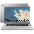 SAMSUNG Chromebook 4+, Computer Portatile XE350XBAI Chrome OS, Display Screen 15.6” Full HD LED, Batteria 39Wh, RAM 4GB, Memoria 64 GB, USB-C, Platinum Titan, Versione Italiana