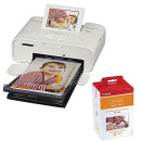 Canon SELPHY CP1300 - Stampante fotografica compatta (bianco) con set di inchiostro e carta RP-108