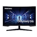 Samsung Monitor Gaming Odyssey G5 (C32G53),Curvo (1000R),32", 2560x1440 (WQHD 2K),HDR10, VA, 144 Hz, 1 ms, FreeSync Premium, HDMI, Display Port, Ingresso Audio, Eye Saver Mode, Flicker Free, Nero