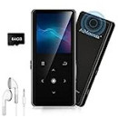 64GB Lettore MP3 con Bluetooth 5.2, AiMoonsa Lettore Musicale con Altoparlante HD Integrato, radio FM, Registratore Vocale, Suono HiFi, Peso 0,15 lb, Funzione E-book, Auricolari Inclusi