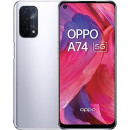 OPPO A74 5G - 6GB di RAM e 128GB +Smartphone con memoria estensibile senza SIM (schermo da 6,5&quot;, batteria da 5000 mAh, fotocamera quadrupla 48MP, frequenza di aggiornamento 90Hz) - Space Silver