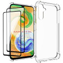QINOUK Custodia per Samsung Galaxy A14 5G, [Protezione Airbag] Custodia Trasparente, Morbida Custodia Protettiva in TPU, con [2-Pack] Pellicola Protettiva