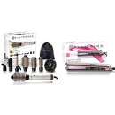 Imetec Bellissima Air Wonder, Spazzola ad Aria Calda, Tecnologia a Loni & Bellissima Imetec Creativity B9 300 Piastra per Capelli, Styling Liscio o Mosso, Rivestimento in Ceramica