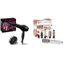 Imetec Salon Expert P4 2500 Ion Asciugacapelli Professionale, Potenza 2000 W & Bellissima My Pro Imetec GH18 1100 Modellatore ad Aria, Rivestimento spazzole in Ceramica, 5 Accessori 1000 W