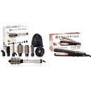 Bellissima Imetec Air Wonder, Spazzola ad Aria Calda, Tecnologia a ioni, Spazzole Rivestite in Ceramica e Cheratina & My Pro Imetec Steam B28 100 Piastra per Capelli Professionale a Vapore