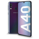 Samsung Galaxy A40 Smartphone, Display 5.9" Super AMOLED, 64 GB Espandibili, RAM 4 GB, Batteria 3100 mAh, 4G, Dual Sim, Android 9 Pie, [Versione Italiana], Nero