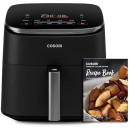 COSORI Friggitrice ad Aria Turbo Blaze 6L (1,36Kg),Air Fryer con DC Motore Tecnologia, 9 Funzioni & 5 Velocità della Ventola Automatica, 110+ Ricette & 96 Tabelle di Cottura degli Ingredienti, 1725W