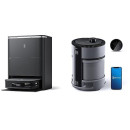 ECOVACS DEEBOT X2 OMNI Robot Aspirapolvere Lavapavimenti con Stazione, 8000Pa, Sollevamento Mop 15mm,Lavaggio Acqua Calda + AIRBOT Z1 Purificatore d'aria robot WiF H13 HEPA, telecamera, mappe 3D, YIKO