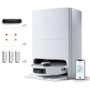 ECOVACS DEEBOT T20 OMNI Robot Aspirapolvere Lavapavimenti 6000Pa, Stazione, Sollevamento Moci, Lavaggio Acqua Calda, Rilevamento ostacoli, con kit ricambio spazzole e filtri incluso